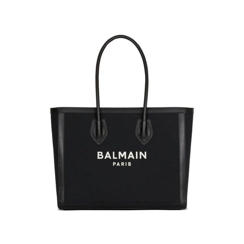 Balmain Black Cotton Tote Women's Bag